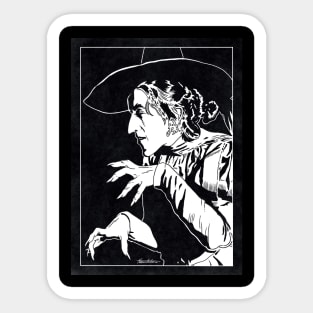 WICKED WITCH OF THE WEST - The Wizard of OZ (Black and White) Sticker